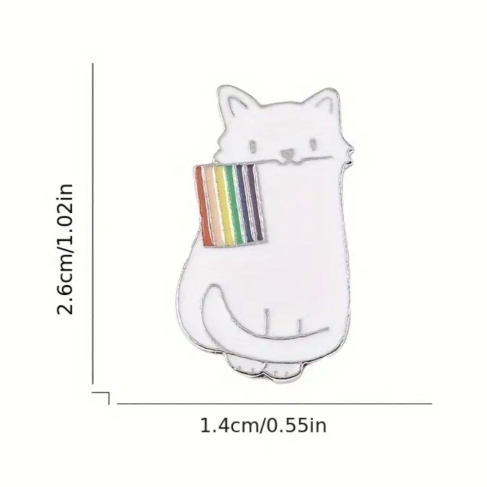 💐3 For $15💐🌈White Rainbow Cat - Picture 3 of 3